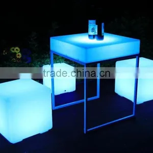 Mult Color Changing Plastic and Stainless Stell Led Table thumbnail-3