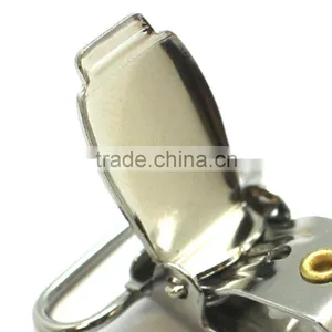 1" Stamping Steel Metal Suspender Clip With Plastic Teeth Inside for Garment, High Quality, Fashion Metal Clip thumbnail-3