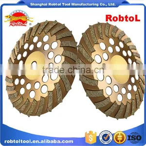 125mm Turbo Row Waved Spiral Diamond Grinding Disc Cup Wheel for Concrete Floor 5" Cutting Tools Abrasive Polishing Grinder thumbnail-1