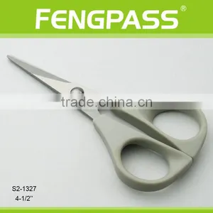 S2-1327 4-1/2" 2CR13 Stainless Steel ABS Plastic Handle Stationery Scissors / Kid Scissors Sharp Point thumbnail-1