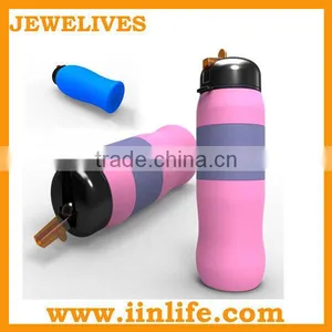 Silicone Water Bottle With Drinking Tube thumbnail-1