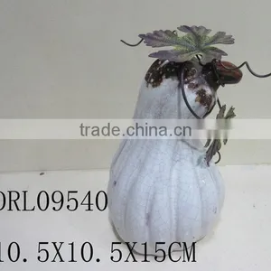 White Pumpkin Ceramic Decorations Festival Holloween Decorations thumbnail-4
