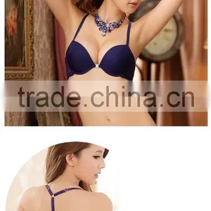 Sexy Front Closure Push up Sexy Ladies Seamless Lace Bra Set thumbnail-3