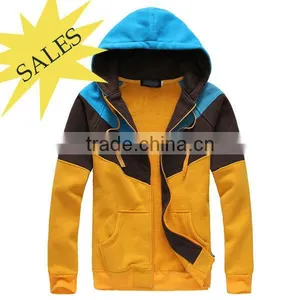 100%polyester Color Blocking Autumn Young Men Fashion Heavy Warm Cheap Fleece Jacket thumbnail-1