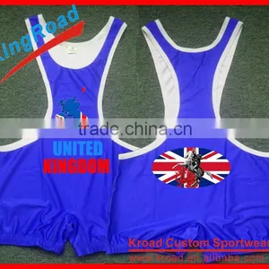 Kroad Cheap Infant/kids Wrestling Singlets for Sale, Low Moq, Digital Sublimation Printing Training Singlets thumbnail-1