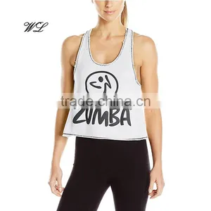 OEM Factory Woman Tank Top Funny Printing Tops Custom Gym Stringer Vest thumbnail-1