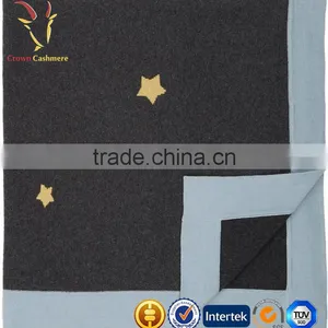 High Quality 100% Wool Cashmere Infant Blanket Baby Blanket thumbnail-2