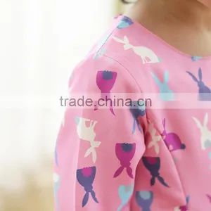 Little Girls Easter Bunny Pink Dress Baby Kids Long Sleeve Cute Rabbit Spring Dress thumbnail-5