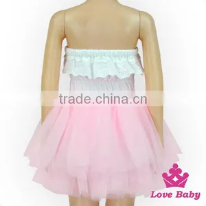 52SQG060 Lovebaby Wholesale 3 Layers Pink Chiffon Tutu Skirt With Sequin Bow Attach Short Casual Party Tutu Dress For Kids thumbnail-1