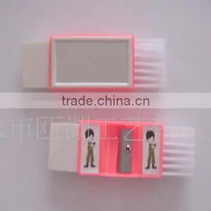 Plastic Sharpener With Eraser and Brush thumbnail-4