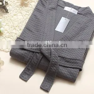 100% Cotton Plus Size Quilted Waffle Bathrobe for Wholesale thumbnail-3