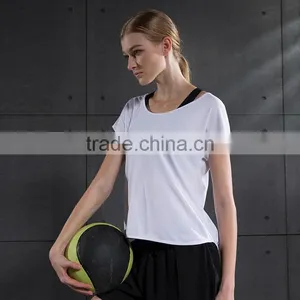 Women's Sports Base Layer Short Sleeve Tee Running/Yoga Shirt thumbnail-4