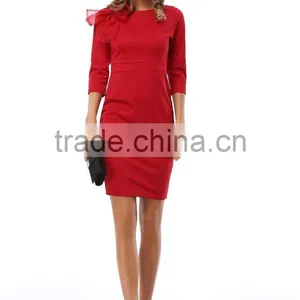 Wholesale Elegant Anti-Wrinkle Spandex Fabric Bandage Dress for Wholesale SD36 thumbnail-1