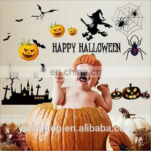 Happy Halloween Castle Pumpkin Bat Window/Wall Sticker Halloween Decoration Home Decoration thumbnail-3