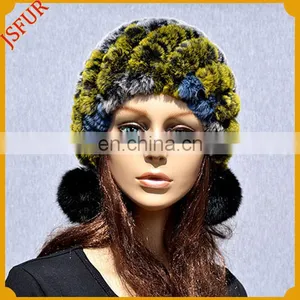 Fur Pom Poms Wholesale Rabbit Winter Fur Hat thumbnail-5