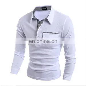China Supplier Fashion Men Summer Slim Fit Casual Long Sleeve Polo Shirts T-shirt New Tee Tops thumbnail-4