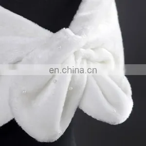 Grace Karin Ladies Faux Fur Elegant Winter White Bridal Wedding Shawls And Wedding Wraps CL2614 thumbnail-4