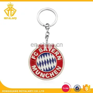 Factory Price Football Custom Metal Keychain in Silver Plated thumbnail-1