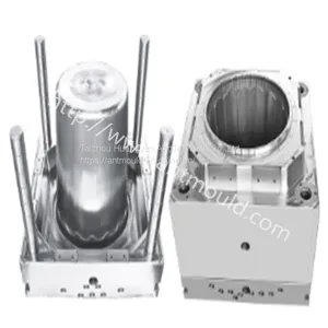 Trash Can Plastic Mold Design Manufacture Garbage Can Injection Mould thumbnail-5