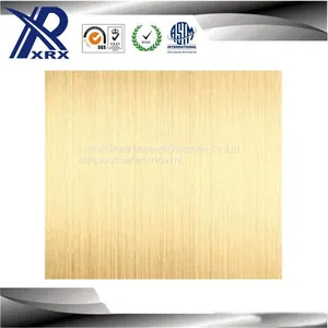 304/201 Metal Sheet Golden Hairline/mirror Finish Color Stainless Steel for Elevator thumbnail-1