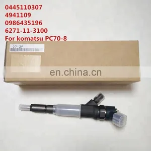 COMMON RAIL FUEL Injector 0445110307 for Komatsu PC70-8 6271-11-3100 thumbnail-1