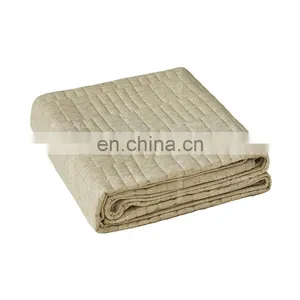 Exhibitor Canton Fair on Line Live Show Home Textile Stripe Polycotton With Ponpon Comforter Bedding Set With Pillow thumbnail-6
