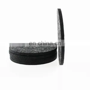 1 Set 6 Pcs 5mm Thickness Round Grey Color Polyester Felt Coaster With Customized Shape thumbnail-4