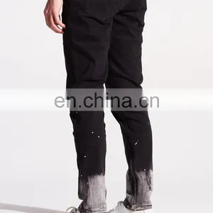 DiZNEW PAINT CUSTOM LOGO BLACK BULK MENS JEANS FOR MEN thumbnail-4