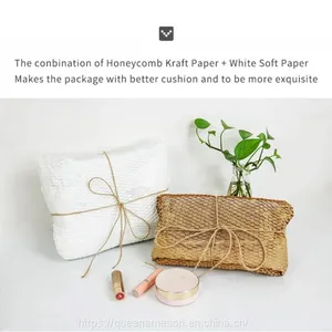 Green Honeycomb Attractive Presentation Kraft Paper Wrap Roll thumbnail-5