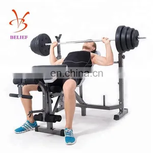Adjustable Squat Rack With Weightlifting Bench Press thumbnail-4