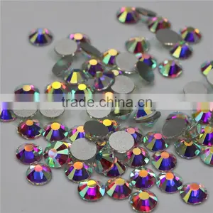 Top Quality Wholesale Transparent White Silver Flat Back Hot Fix Crystals Rhinestone for t Shirts thumbnail-4