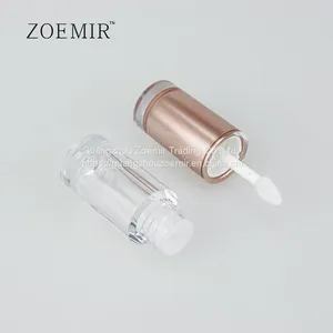 Custom High Quality Empty Pink Gold Lip Gloss Tube Liquid Lipstick Tube thumbnail-2