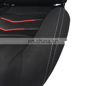 Black Suede Red Patch With Black Stitching Racing Seat Universal Car Use thumbnail-5