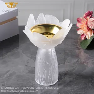 SAINT-VIEW 2022 New Collection Crystal Vase Manufactures Ramadan Mubkhar Backoor Gift Set Coffee Tray Gift Souvenir Shop Wholesale thumbnail-2