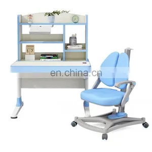 Mini Children's Solid Wood Learning Desk Primary School Students' Desk Chair Combination Set Can be Lifted thumbnail-1