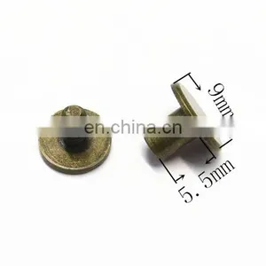 Antique Brass Decorative Rivet Button Metal Screw Rivets For Bags thumbnail-2