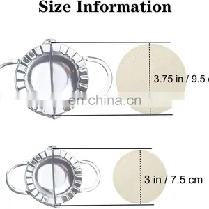 Stainless Steel Dumpling Ravioli Maker Press, Easy-tool for Dumpling Wrapper Dough Stamp Cutter Pastry Pie Making thumbnail-2