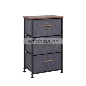 Customizable Fabric Closet Foldable 3 Drawer Clothes Storage Bins Underwear Organizer Set Unit For Drawer thumbnail-1