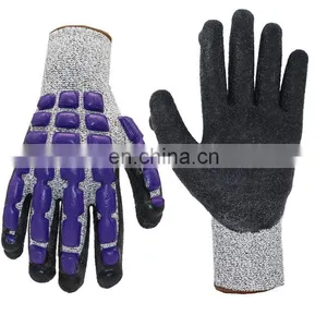 High Quality HPPE TPR Impact Nitrile Mechanical Anti Cut Level 5 Resistant Hand Work Safety Gloves thumbnail-1