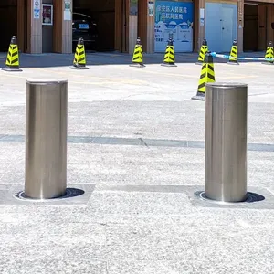 High Quality Parking Entrance Anti-theft Sealed Custom Remote Control Not Hydraulic Bollard Automatic Bollards thumbnail-1