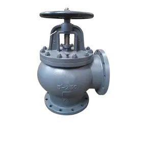 JIS F7308 5K 10K 16K Flange Cast Iron Globe Valve Cast Steel Marine Valve Angle Globe Valve thumbnail-5