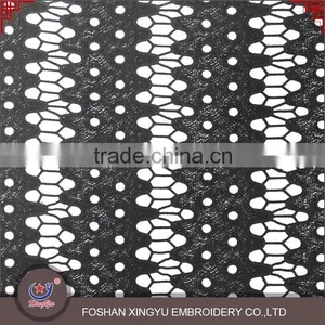 Good Price Excellent Quality Black Polyester Water Soluble Chemical Lace Fabric thumbnail-3