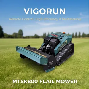 Vigorun MTSK800 Remote Control Robot Mower, Self-Locking Slope Safety Robot Mulcher for Agricultural Use thumbnail-1