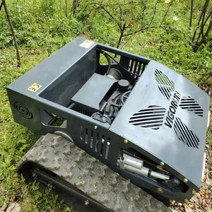 Gasoline/Electric Hybrid Cordless Remotely Controlled Lawn Cutting Machine 800mm Cutting Width 4Km/H Speed High Torque Engine thumbnail-4