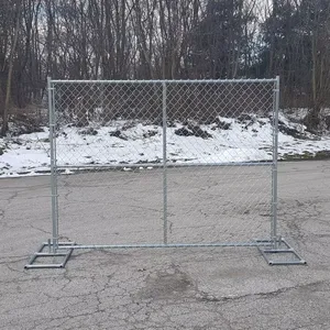 Australian Standard 5mm Galvanized Steel Temporary Safety Farm Fence for Construction Sites, Portable and Eco-friendly PVC, 3D Modeling thumbnail-2