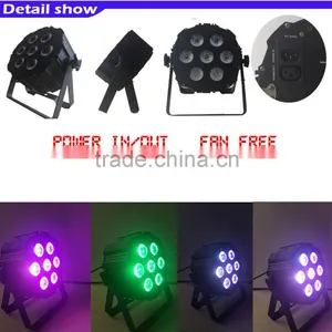 Led Wash Flat Par Light 70W 7*10W RGBW 4 in 1 Leds Linear Dimming DMX512 Stand Alone Master-Slave 5/9CHs 50000 Hours Lifespan thumbnail-1