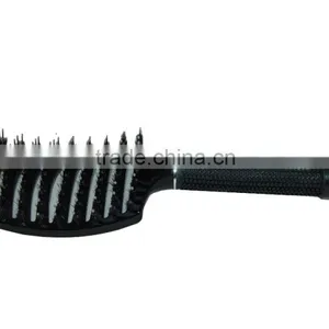 Professional Salon Fassional Plastic and Nylon Bristle Unique Curved Vent Brush thumbnail-4