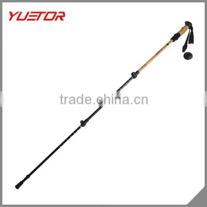 Bamboo Adjustable External Quick Lock Walking Stick Trekking Pole thumbnail-2