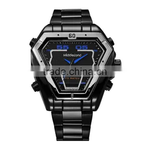 2015 Japan Movement Double ca Lendar All Stainless Steel Watches Waterproof thumbnail-1