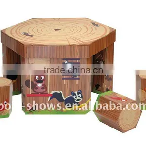 Cardboard Funiture - Table and Stool Suit thumbnail-1
